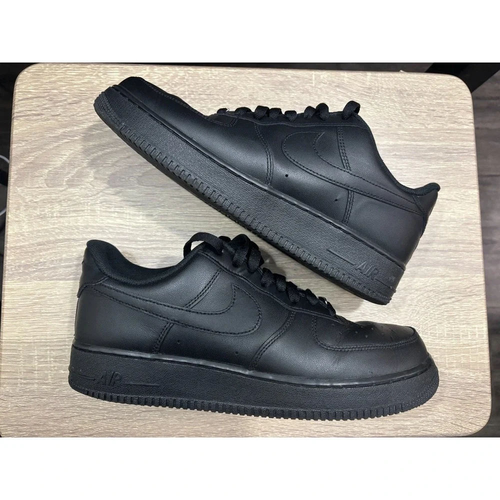 Nike Air Force 1 Low '07 Triple Black Mens Black Sports Sneaker CW2288-001